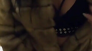 Milfycalla- Pee Play in Bathtub While Wearing a Fur Coat and Pantyhose