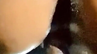 Ebony Housewife Taking a Long Cock Over the Weekend