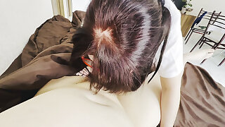 The MILF in Stockings Gave Me a Blowjob and I Inserted Her Cock Right Into Her Hairy Pussy!