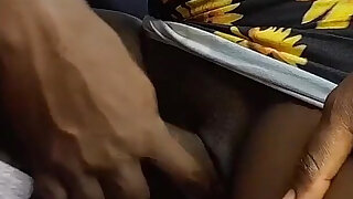 Ebony Teen Fucks Stepdad While Standing