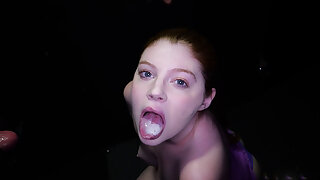 That's it Eve, now swallow it!